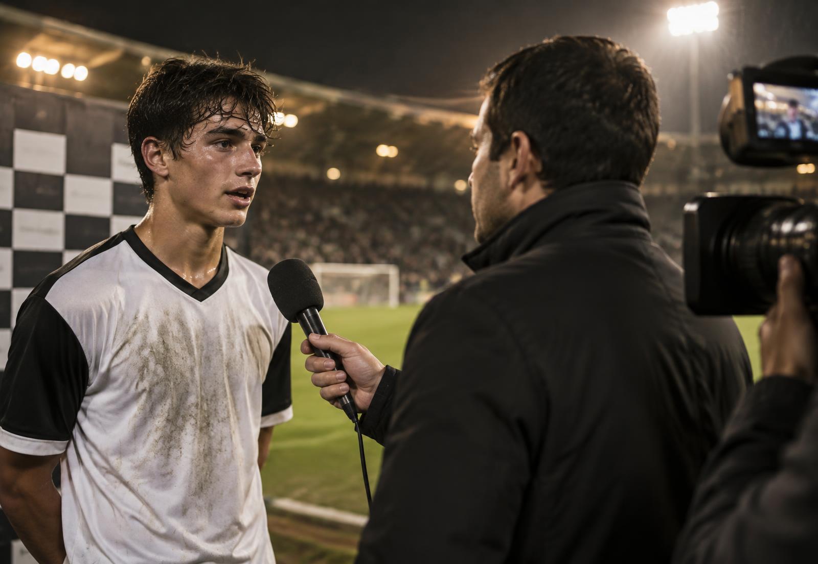 Youth player taking part in professional-style VCN coverage
